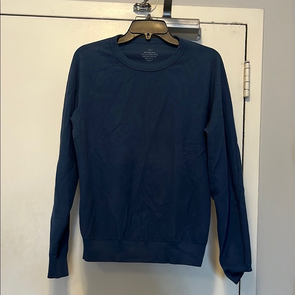 Save Khaki Navy Blue Crewneck Sweatshirt Reversible